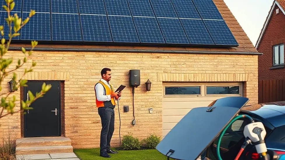 Solar Panels and Battery Storage in Sandwich
